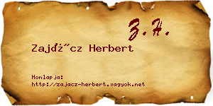Zajácz Herbert névjegykártya